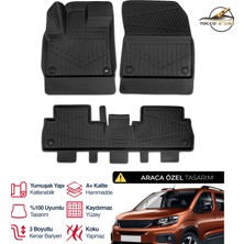 S-Dizayn Peugeot Rifter 3D Plus Havuzlu Paspas 2019+