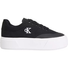 Calvin Klein Kadın Platform Taban Ck Logolu Siyah Sneaker HW0HW02989-BEH