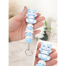 Msv Studio 3d Mini Kedi Figür Hareketli Anahtarlık