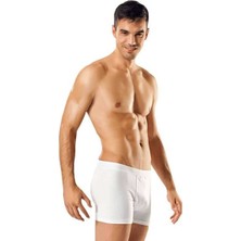 Feelline 3 Adet Tutku Likralı Erkek Beyaz Boxer 0114