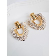 Devi Fashion Büyük Kalp Inci Küpe 6 cm