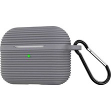 Mudanis Apple Airpods Pro 3 (3.nesil) Raven Silikon Kılıf - Gri