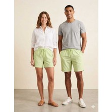 Rog Unisex %100 Pamuk Hambez Doğal Şort - Rahat ve Nefes Alan Tasarım - Bohem Stil