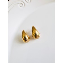 Devi Fashion Çelik Damla Küpe 3 cm