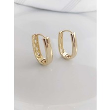 Devi Fashion Xuping Oval Halka Gold Küpe 3 cm