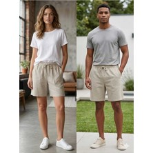 Rog Unisex %100 Pamuk Hambez Doğal Şort - Rahat ve Nefes Alan Tasarım - Bohem Stil