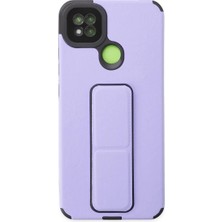 Mudanis Xiaomi Redmi 9c Kılıf Mega Standlı Silikon - Lila