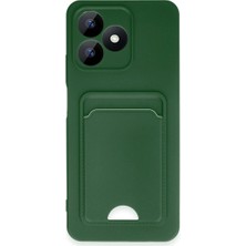 Mudanis Realme Note 50 4g Kılıf Kelvin Kartvizitli Silikon - Koyu Yeşil
