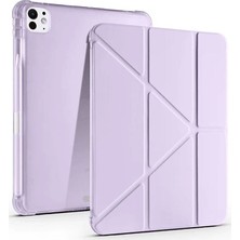 Mudanis Apple Ipad Air 13 (2024) Kılıf Kalemlikli Mars Tablet Kılıfı - Lila