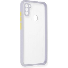 Mudanis Samsung Galaxy A11 Kılıf Miami Şeffaf Silikon - Lila
