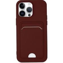 Mudanis Apple Iphone 14 Pro Kılıf Kelvin Kartvizitli Silikon - Bordo