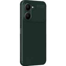 Mudanis Vivo Y18 Kılıf Auto Focus Karbon Kapak - Koyu Yeşil