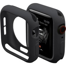 Mudanis Apple Watch 38MM Silikon Alt Kasa - Siyah
