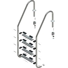 Gemaş Havuz Merdiveni Standart Model 304 Kalite - 3 Basamak