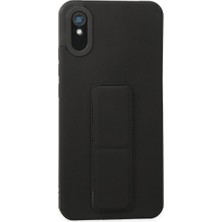 Mudanis Xiaomi Redmi 9A Kılıf Mega Standlı Silikon - Siyah