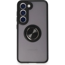 Mudanis Samsung Galaxy S24 Fe Kılıf Montreal Yüzüklü Silikon Kapak - Siyah