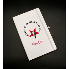 As Gift Kişiye Özel 29 Ekim Yıldız Baskılı Beyaz Defter