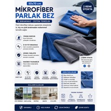 Muggio 50X70 Mikrofiber Parlak Bez Oto Kurulama Temizlik Bezi Iz Tüy Hav Bırakmaz 1 Adet