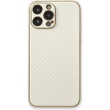 Mudanis Apple Iphone 13 Pro Max Kılıf Coco Karbon Silikon - Beyaz