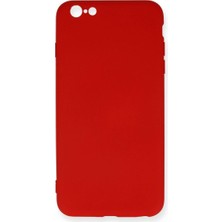 Mudanis Apple Iphone 6 Plus Kılıf Nano Içi Kadife Silikon - Kırmızı