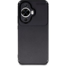 Mudanis Huawei Nova 12S Kılıf Auto Focus Karbon Kapak - Siyah