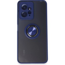 Mudanis Xiaomi Redmi Note 12 4g Kılıf Montreal Yüzüklü Silikon Kapak - Lacivert
