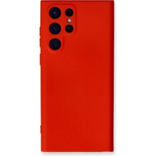 Mudanis Samsung Galaxy S23 Ultra Kılıf Nano Içi Kadife Silikon - Kırmızı
