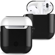 Mudanis Apple Airpods 2 (2.nesil) 3in1 Kılıf - Siyah-Beyaz
