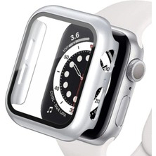 Mudanis Apple Watch Ultra 49MM Camlı Kasa Ekran Koruyucu - Gümüş