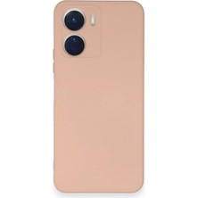 Mudanis Vivo Y16 Kılıf Nano Içi Kadife Silikon - Pudra