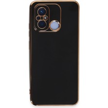 Mudanis Xiaomi Redmi 12C Kılıf Volet Silikon - Siyah