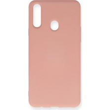 Mudanis Samsung Galaxy A20S Kılıf Nano Içi Kadife Silikon - Pudra