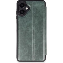 Mudanis Samsung Galaxy A06 Kılıf Flip Cover - Koyu Yeşil