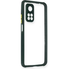 Mudanis Xiaomi Mi 10T Pro Kılıf Miami Şeffaf Silikon - Koyu Yeşil