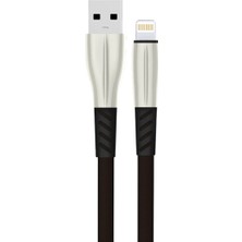 Mudanis S89 Metal Uçlu Lightning Kablo Iphone Uyumlu 1m 2.4A - Siyah