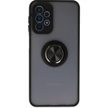 Mudanis Samsung Galaxy A23 4g Kılıf Montreal Yüzüklü Silikon Kapak - Siyah