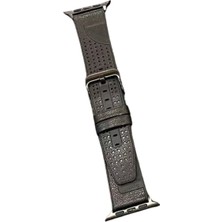 Mudanis Apple Watch 45MM Buff Deri Kordon (Saat Değildir) - Siyah
