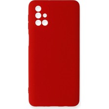 Mudanis Samsung Galaxy M31S Kılıf Nano Içi Kadife Silikon - Kırmızı
