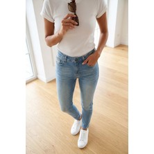 Gülseli Kadın Yıkamalı Likralı Jean Kot Pantolon P-00021640