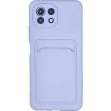Mudanis Xiaomi Mi 11 Kılıf Kelvin Kartvizitli Silikon - Lila
