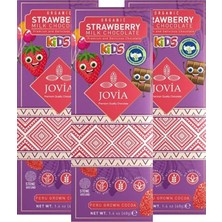 Jovia Organik Çilekli Çikolata Kids 40 gr 3'lü Avantaj Paket