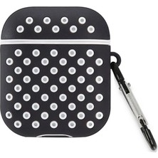 Mudanis Apple Airpods 3 (3.nesil) Spor Delikli Kılıf - Siyah-Beyaz