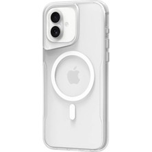 Mudanis Apple Iphone 16 Plus Kılıf Pc Poso Magsafe Kapak - Şeffaf