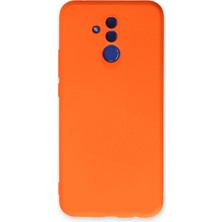 Mudanis Huawei Mate 20 Lite Kılıf Nano Içi Kadife Silikon - Turuncu