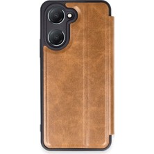 Mudanis Vivo Y18 Kılıf Flip Cover - Taba