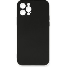 Mudanis Apple Iphone 12 Pro Max Kılıf Nano Içi Kadife Silikon - Siyah