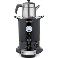 Remta Tek Demlikli Elite Çay Makinesi 10 Lt Siyah (Demlik Dahildir) - EL12