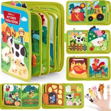 İğne İzi Montessori Keçe Aktivite Kitabı | Eğitici Busy Book | Çiftlik Temalı | İnce Motor Gelişim Oyuncağı