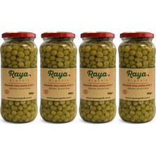 Raya Organik Organik Haşlanmış Bezelye (400 gr * 4) 4 Lü Set
