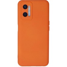 Mudanis Oppo A96 Kılıf Nano Içi Kadife Silikon - Turuncu